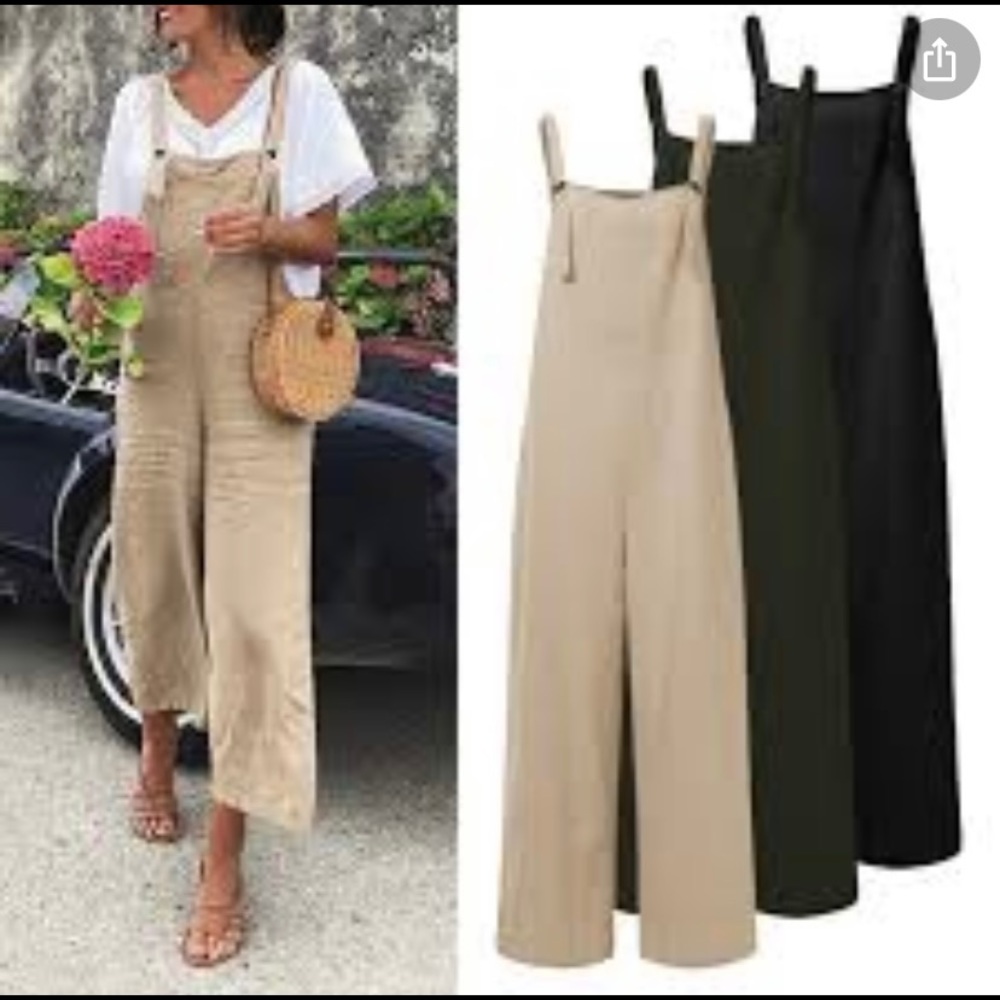 Gypsies & Moondust Backless Overalls WM Large NWT